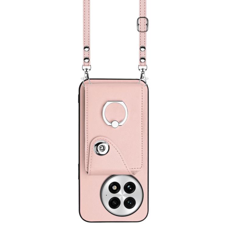 For OnePlus 13 5G Organ Card Bag Ring Holder Phone Case with Long Lanyard
