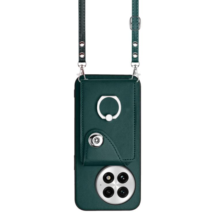 For OnePlus 13 5G Organ Card Bag Ring Holder Phone Case with Long Lanyard