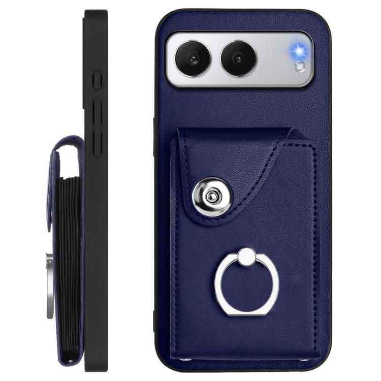 For OnePlus Nord 4 Organ Card Bag Ring Holder Phone Case with Long Lanyard