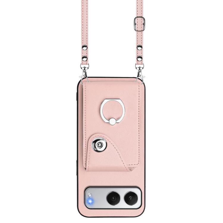 For OnePlus Nord 4 Organ Card Bag Ring Holder Phone Case with Long Lanyard