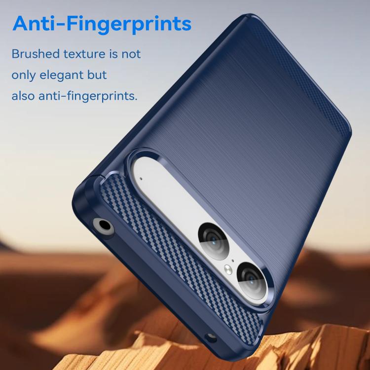 For Sony Xperia 10 VII Carbon Fiber Brushed Texture TPU Phone Case