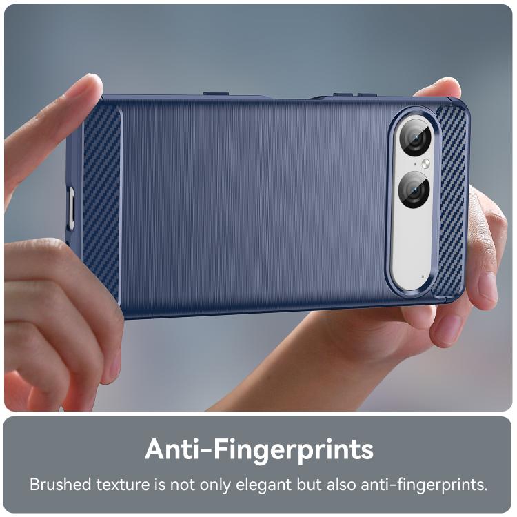 For Sony Xperia 10 VII Carbon Fiber Brushed Texture TPU Phone Case