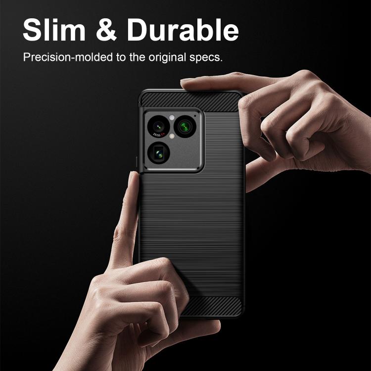 For Sony Xperia 1 VIII Carbon Fiber Brushed Texture TPU Phone Case