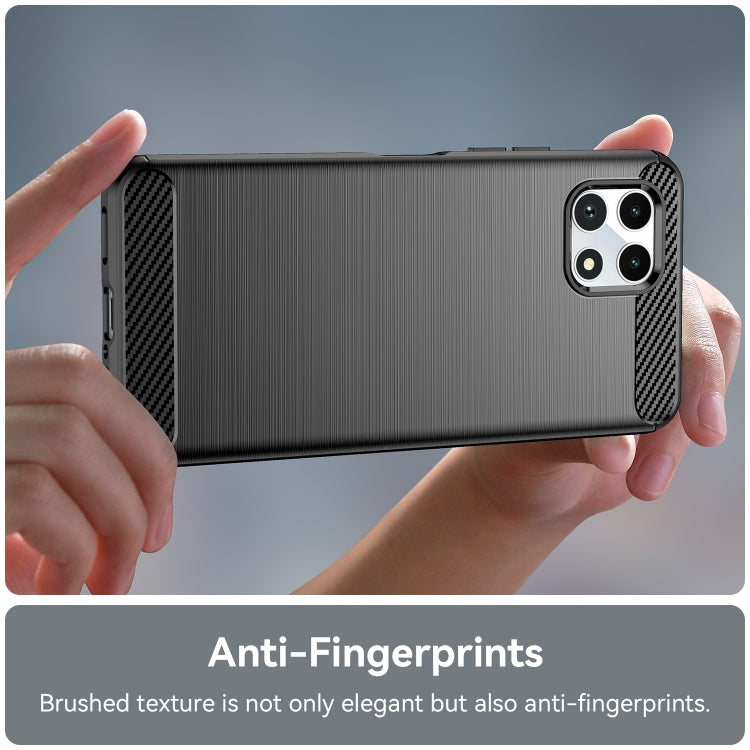 For T-Mobile REVVL 7 5G Carbon Fiber Brushed Texture TPU Phone Case