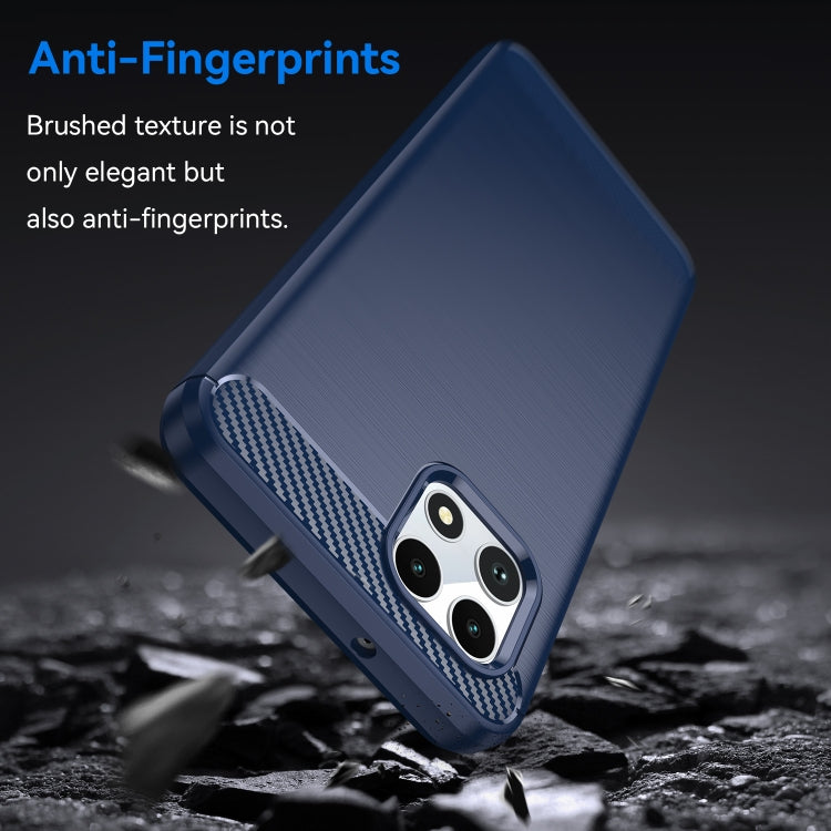 For T-Mobile REVVL 7 5G Carbon Fiber Brushed Texture TPU Phone Case