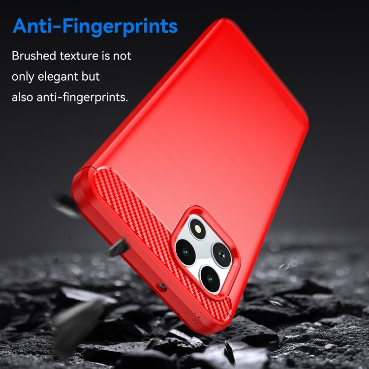 For T-Mobile REVVL 7 5G Carbon Fiber Brushed Texture TPU Phone Case