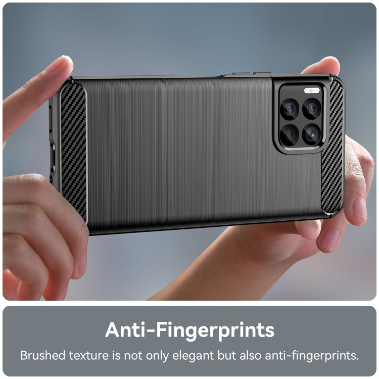For T-Mobile REVVL 7 Pro 5G Carbon Fiber Brushed Texture TPU Phone Case
