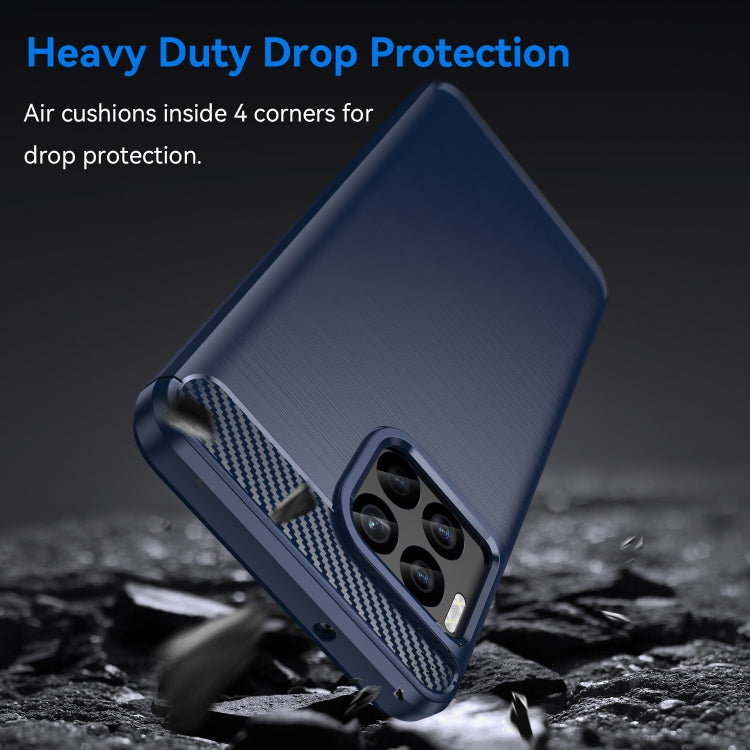 For T-Mobile REVVL 7 Pro 5G Carbon Fiber Brushed Texture TPU Phone Case