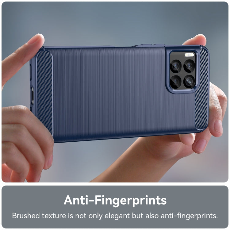 For T-Mobile REVVL 7 Pro 5G Carbon Fiber Brushed Texture TPU Phone Case