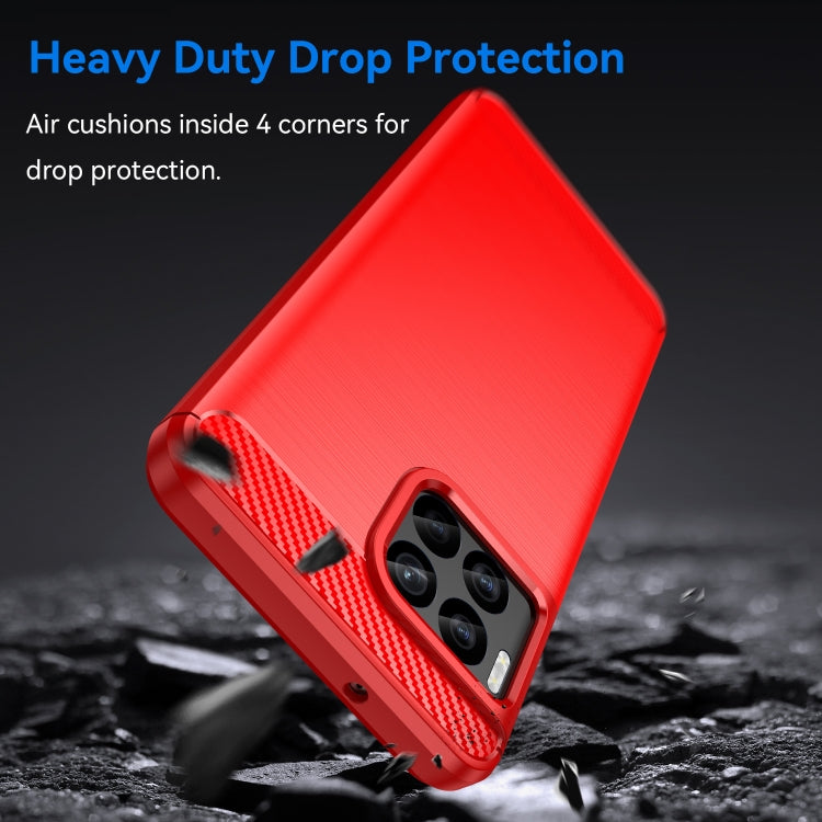 For T-Mobile REVVL 7 Pro 5G Carbon Fiber Brushed Texture TPU Phone Case