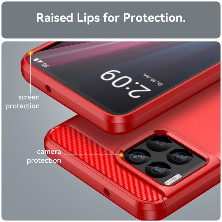For T-Mobile REVVL 7 Pro 5G Carbon Fiber Brushed Texture TPU Phone Case