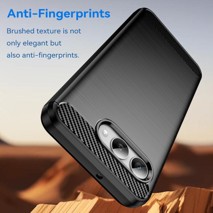 For T-Mobile Revvl 8 5G Carbon Fiber Brushed Texture TPU Phone Case