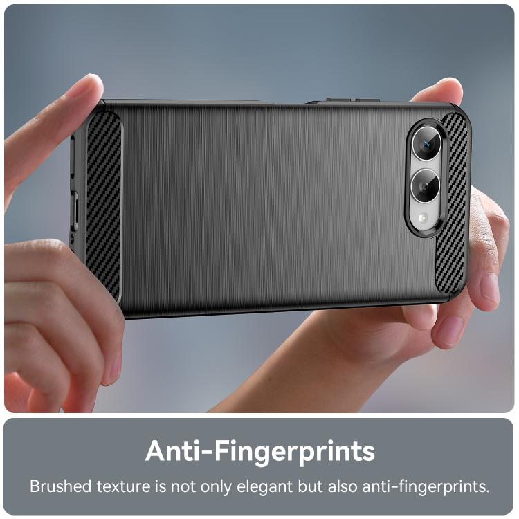 For T-Mobile Revvl 8 5G Carbon Fiber Brushed Texture TPU Phone Case
