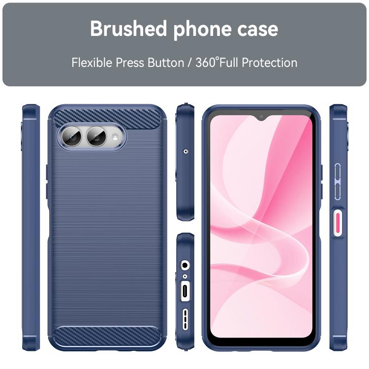 For T-Mobile Revvl 8 5G Carbon Fiber Brushed Texture TPU Phone Case