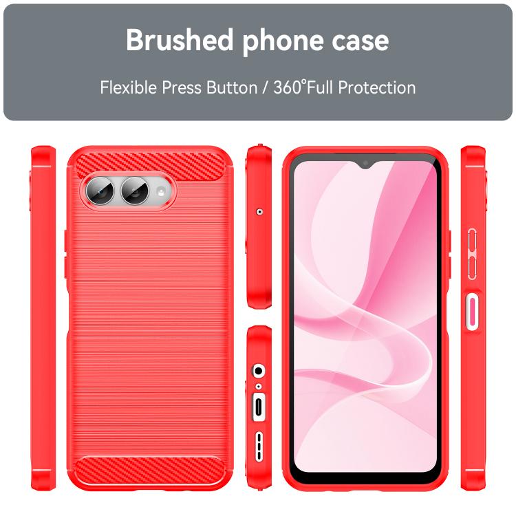 For T-Mobile Revvl 8 5G Carbon Fiber Brushed Texture TPU Phone Case