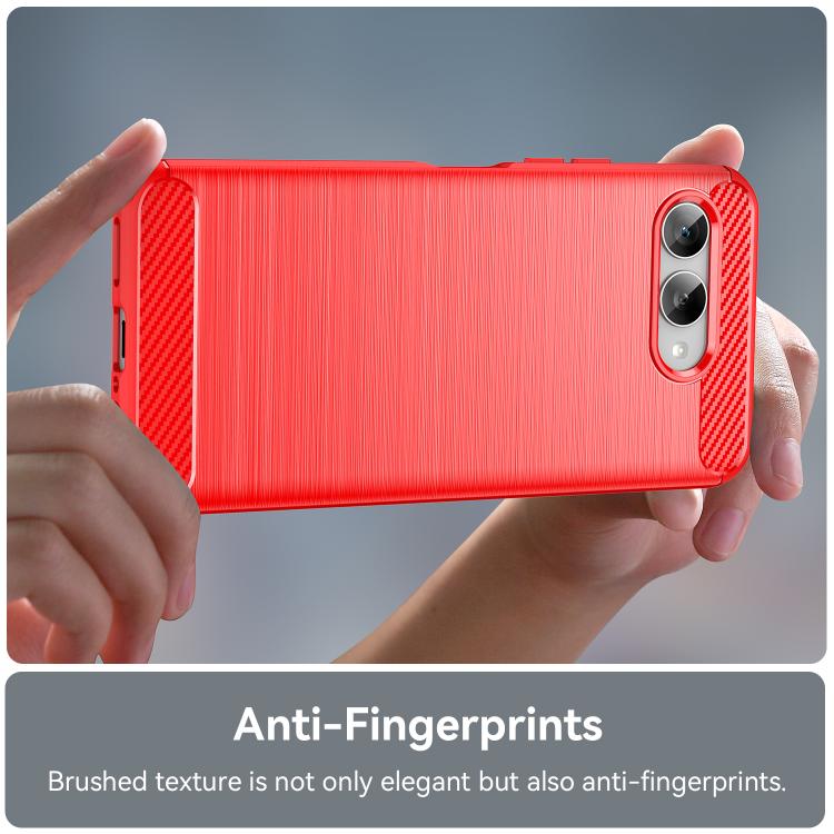 For T-Mobile Revvl 8 5G Carbon Fiber Brushed Texture TPU Phone Case