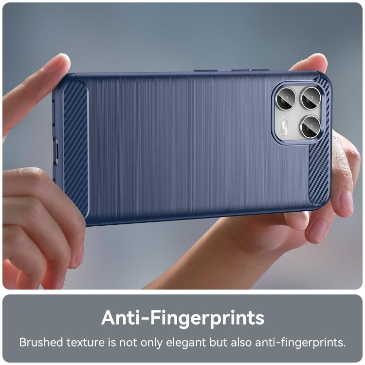 For T-Mobile Revvl 8 Pro 5G Carbon Fiber Brushed Texture TPU Phone Case