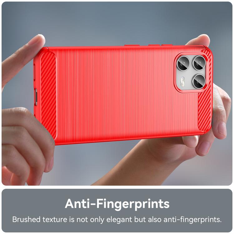 For T-Mobile Revvl 8 Pro 5G Carbon Fiber Brushed Texture TPU Phone Case