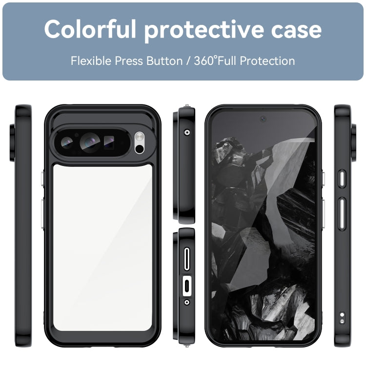 For Google Pixel 9 Pro XL Colorful Series Acrylic Hybrid TPU Phone Case