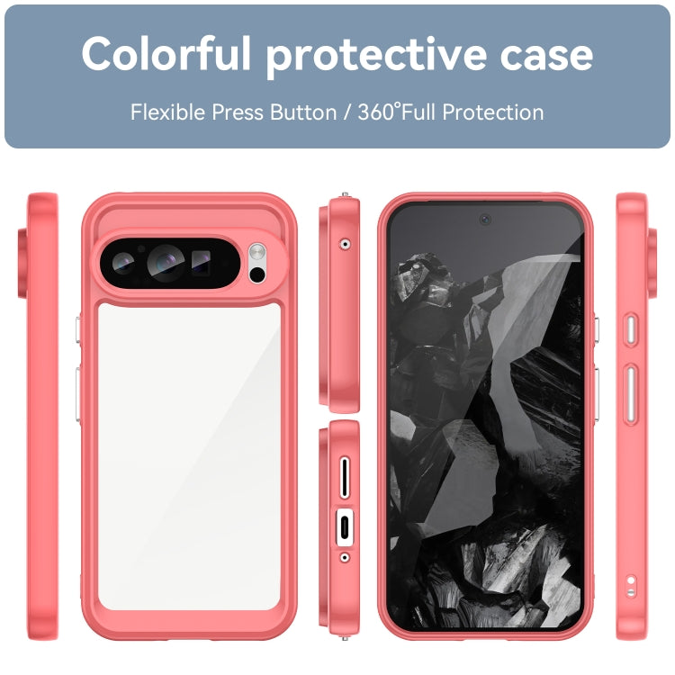 For Google Pixel 9 Pro XL Colorful Series Acrylic Hybrid TPU Phone Case