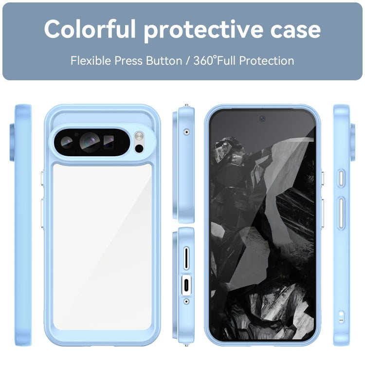 For Google Pixel 9 Pro XL Colorful Series Acrylic Hybrid TPU Phone Case