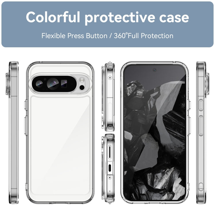 For Google Pixel 9 Pro XL Colorful Series Acrylic Hybrid TPU Phone Case