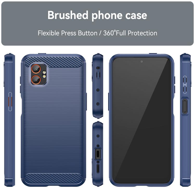 For Samsung Galaxy Xcover 7 Pro Carbon Fiber Brushed Texture TPU Phone Case