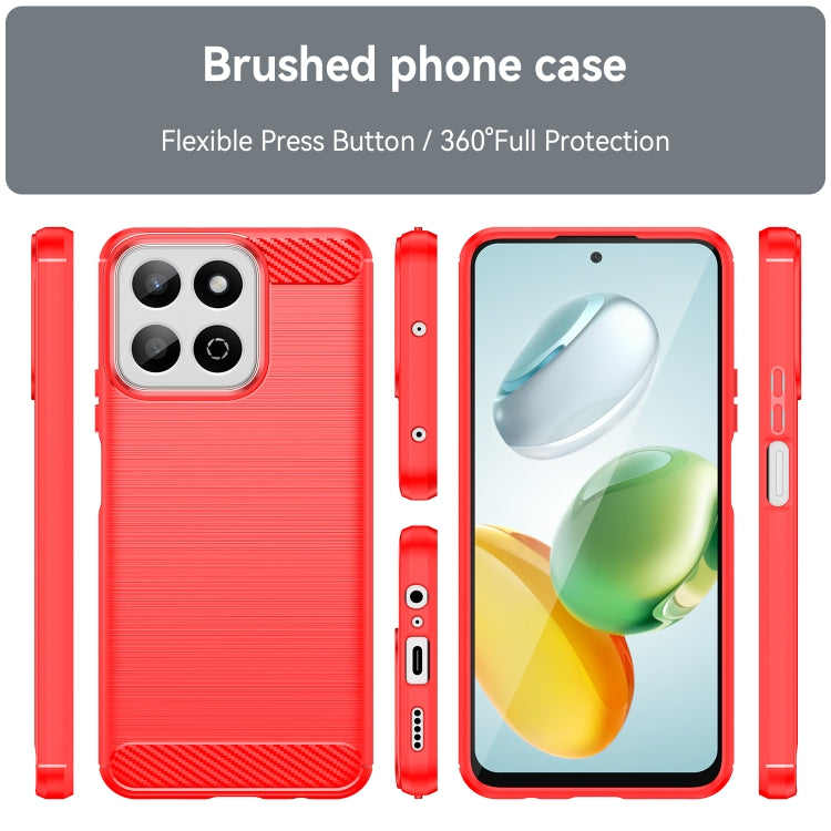 For Honor Play 60 Plus Carbon Fiber Brushed Texture TPU Phone Case