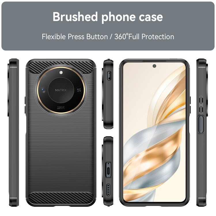 For Honor X60 Carbon Fiber Brushed Texture TPU Phone Case
