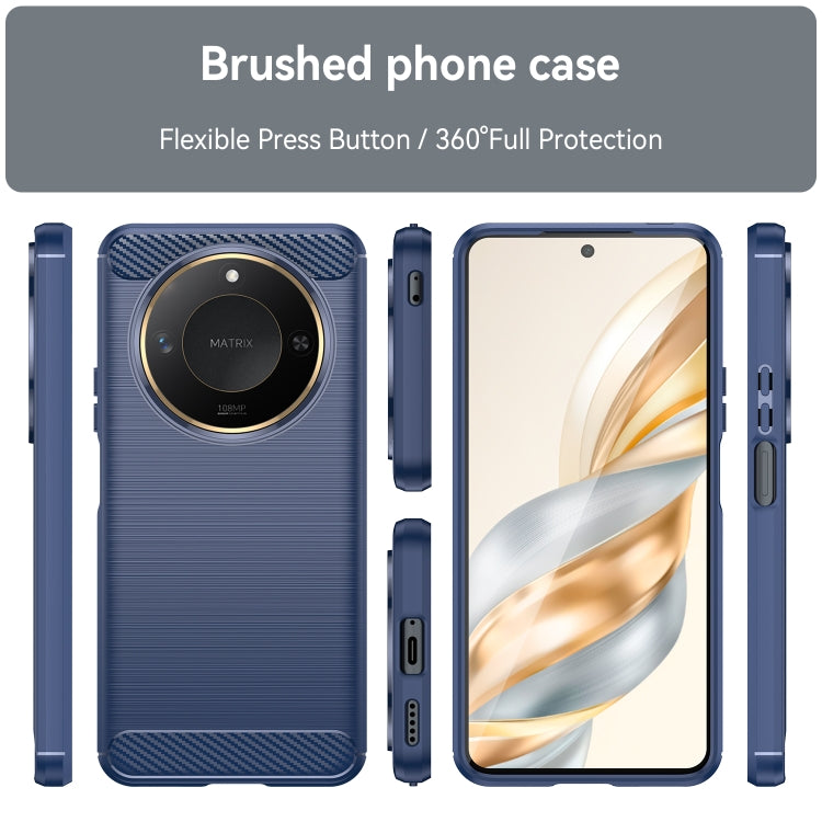 For Honor X60 Carbon Fiber Brushed Texture TPU Phone Case