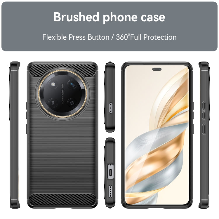 For Honor X60 Pro Carbon Fiber Brushed Texture TPU Phone Case