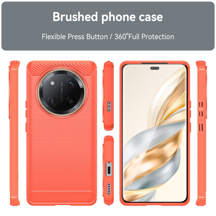 For Honor X60 Pro Carbon Fiber Brushed Texture TPU Phone Case