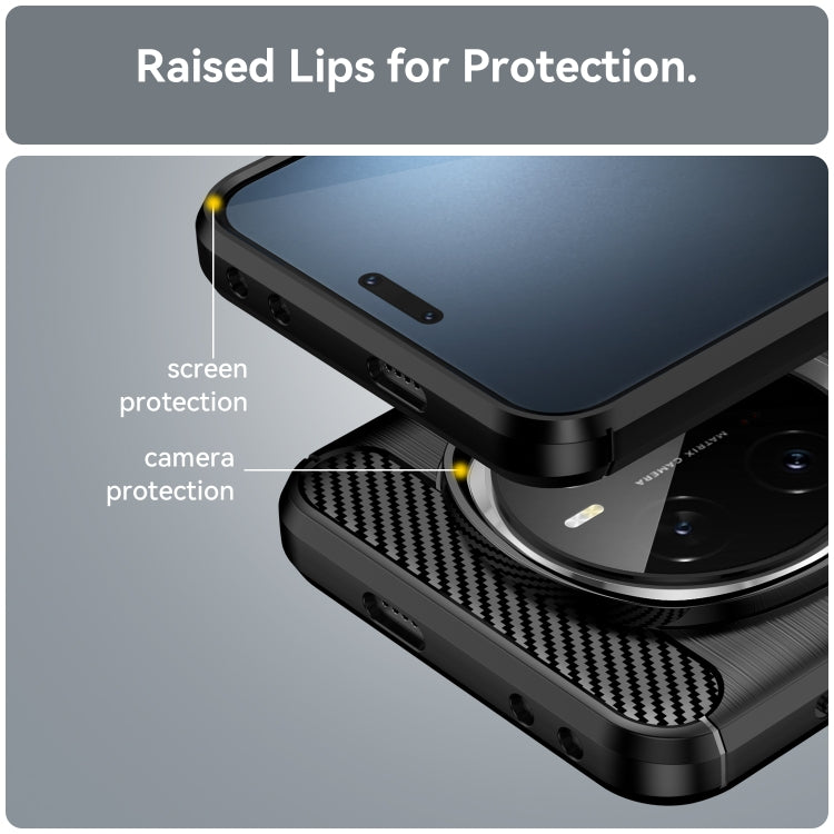 For Honor Magic7 Pro Carbon Fiber Brushed Texture TPU Phone Case
