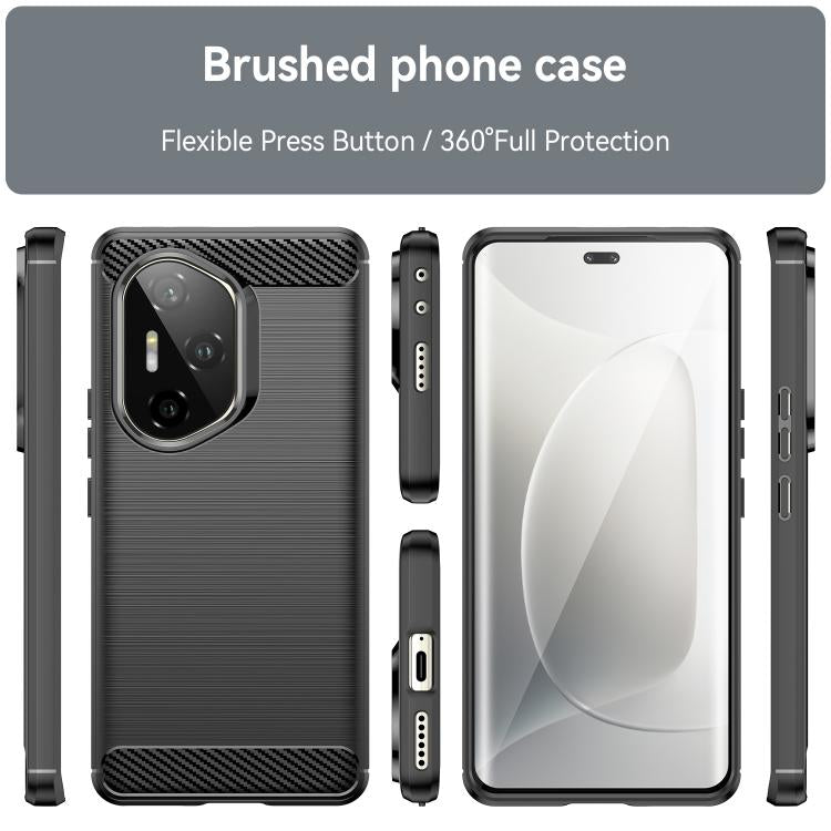 For Honor 300 Pro Carbon Fiber Brushed Texture TPU Phone Case