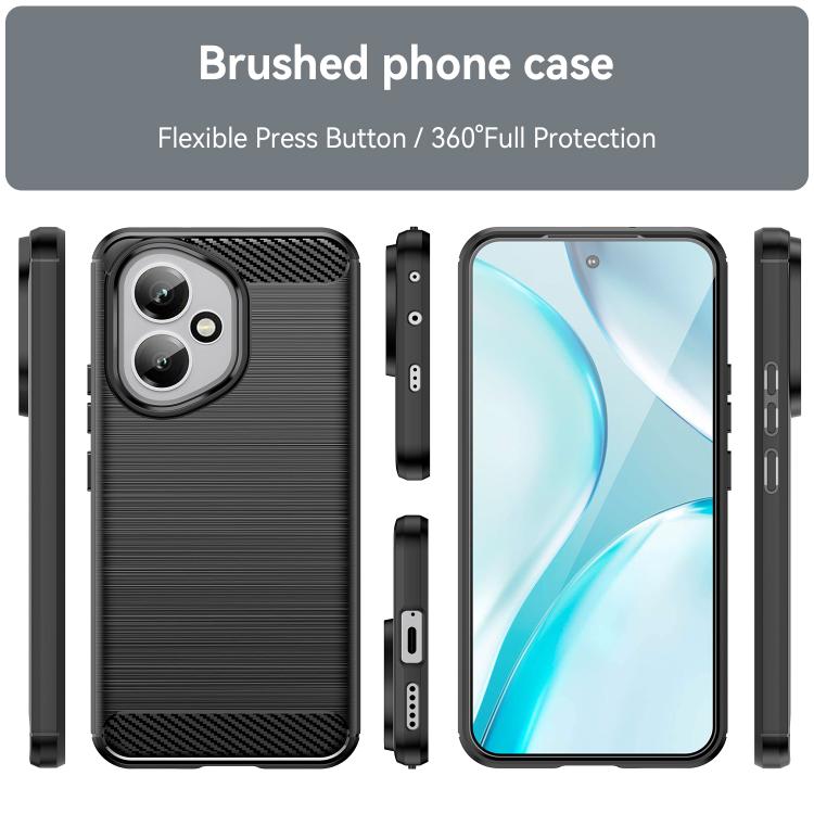 For Honor 400 Global 156.5mm Carbon Fiber Brushed Texture TPU Phone Case