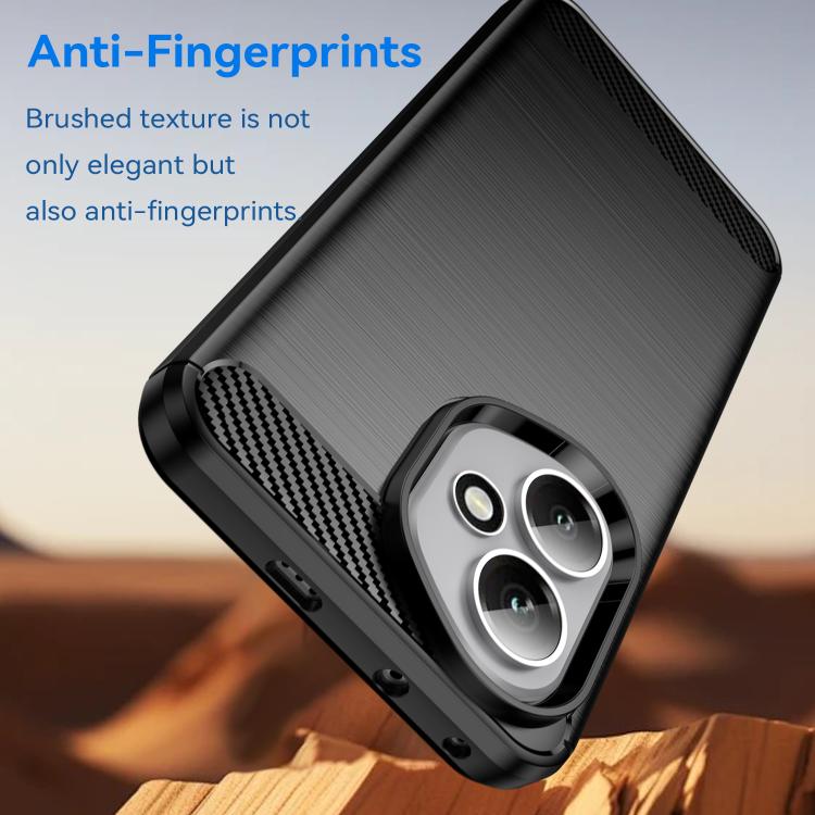 For Honor 400 Global 156.5mm Carbon Fiber Brushed Texture TPU Phone Case