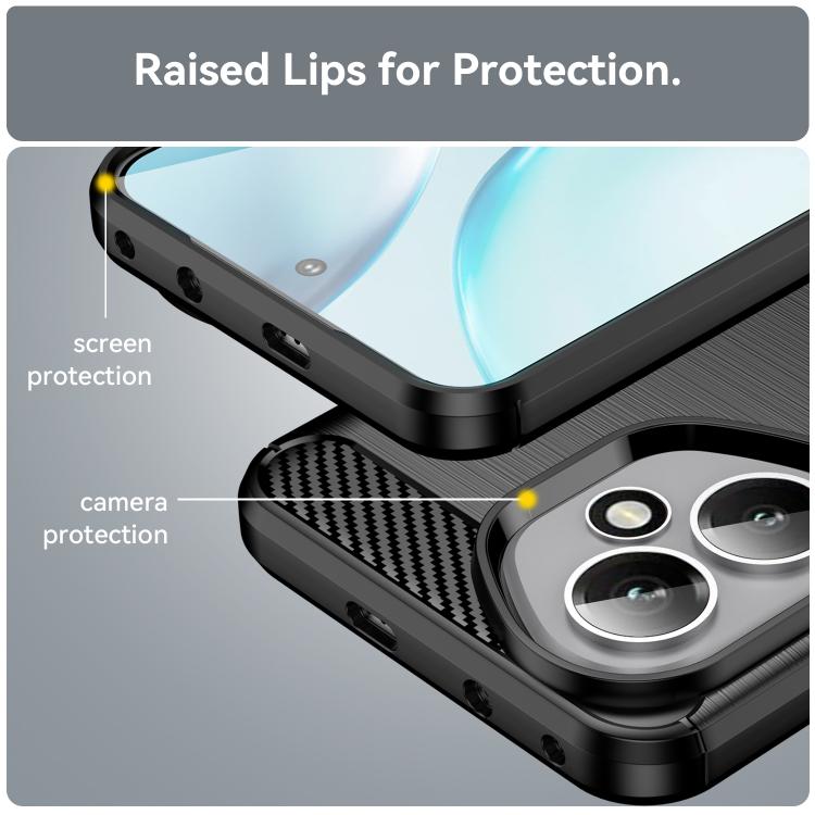 For Honor 400 Global 156.5mm Carbon Fiber Brushed Texture TPU Phone Case