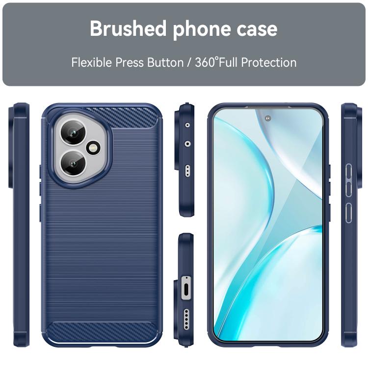 For Honor 400 Global 156.5mm Carbon Fiber Brushed Texture TPU Phone Case