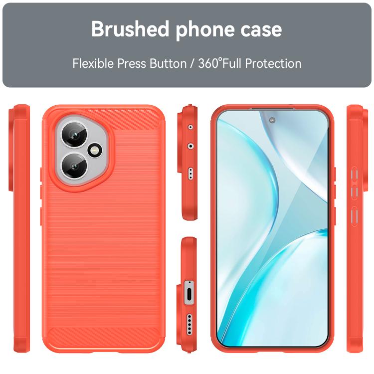For Honor 400 Global 156.5mm Carbon Fiber Brushed Texture TPU Phone Case