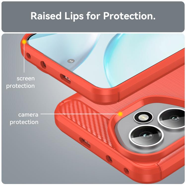 For Honor 400 Global 156.5mm Carbon Fiber Brushed Texture TPU Phone Case