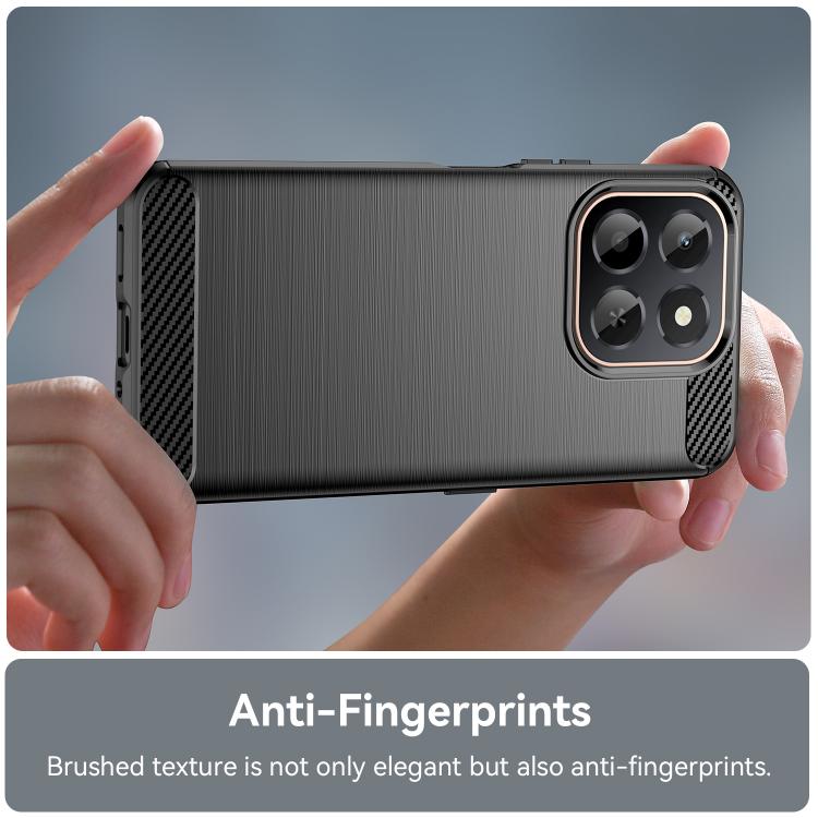 For Honor X6c 4G Carbon Fiber Brushed Texture TPU Phone Case