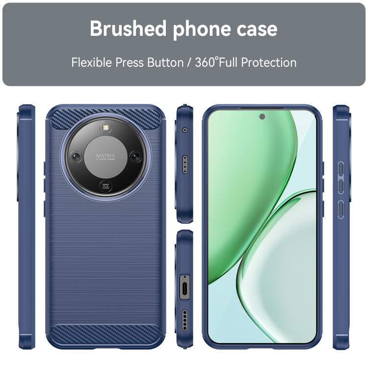 For Honor X9d 5G Carbon Fiber Brushed Texture TPU Phone Case