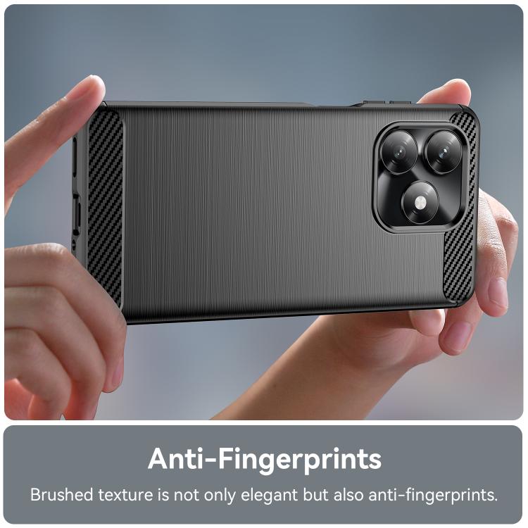 For Honor X5c Plus Carbon Fiber Brushed Texture TPU Phone Case