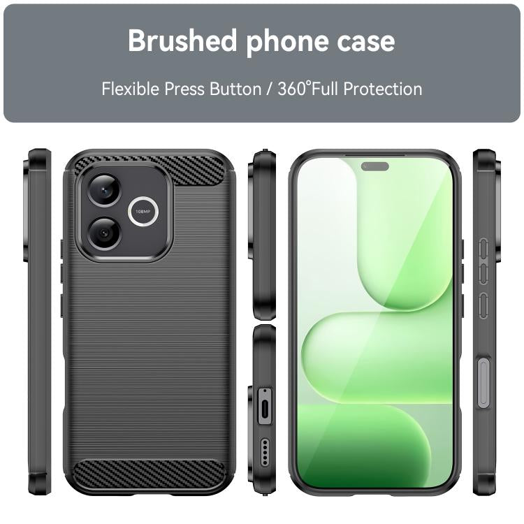For Honor 600 Lite Global Carbon Fiber Brushed Texture TPU Phone Case