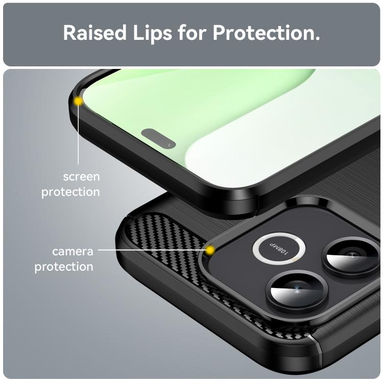 For Honor 600 Lite Global Carbon Fiber Brushed Texture TPU Phone Case