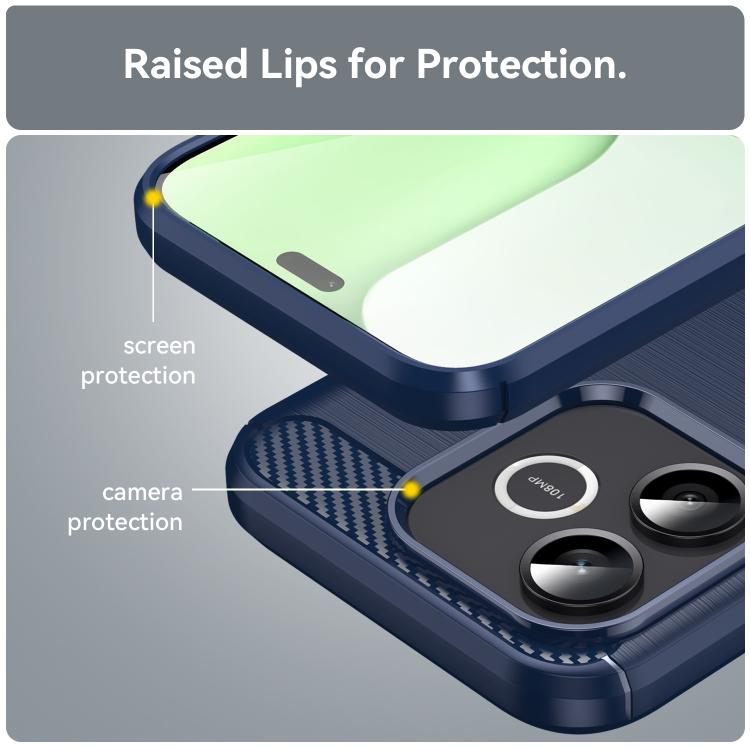 For Honor 600 Lite Global Carbon Fiber Brushed Texture TPU Phone Case