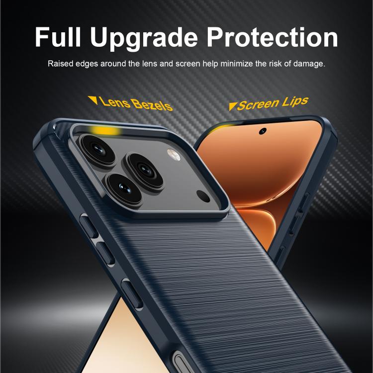 For Honor 600 Global Carbon Fiber Brushed Texture TPU Phone Case
