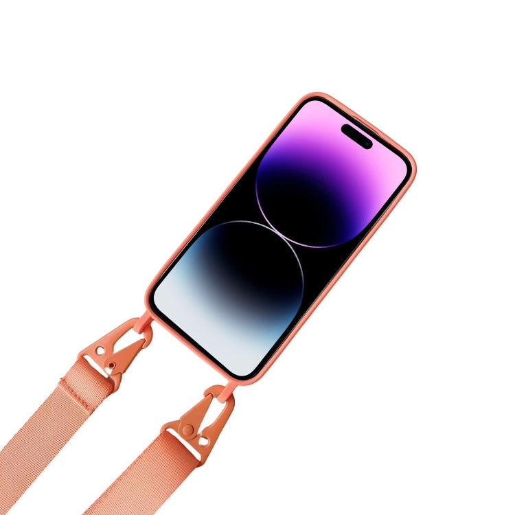For iPhone 16 Plus Card Slot Liquid Silicone Phone Case with Lanyard