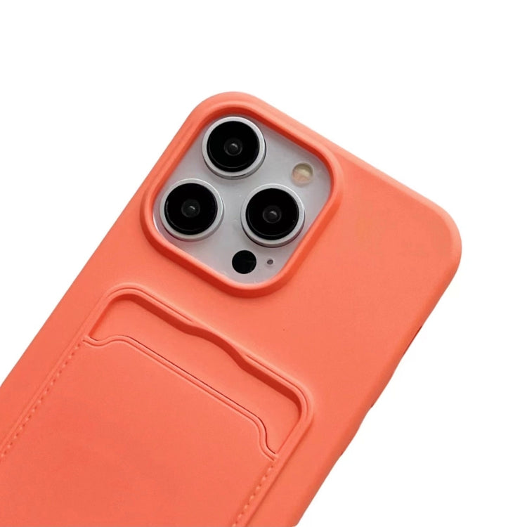 For iPhone 16 Card Slot Liquid Silicone Phone Case with Lanyard