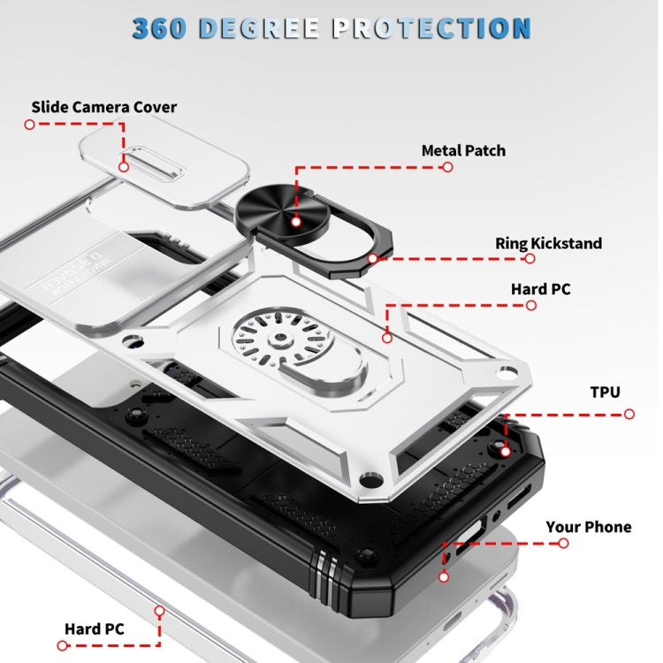For Samsung Galaxy A35 5G Sliding Camshield TPU + PC Phone Case with Holder